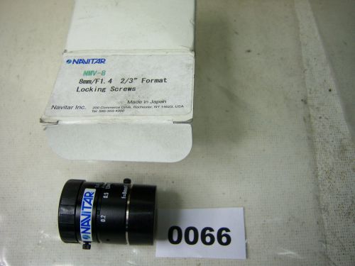 (0066) navitar 2/3&#034; format lens nmv-8 8mm f1.4 for sale