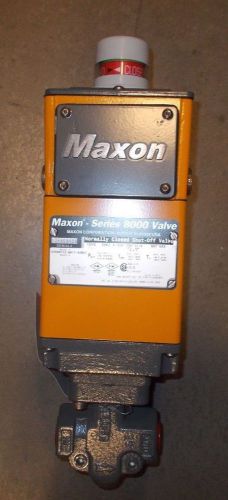 MAXON 3/4&#034; 200 MOPD SHUT-OFF VALVE Series 8000 120V Nema 4x Class 1 Div 2 rated