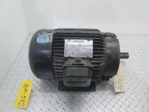 LEESON 7.5 HP MOTOR N 201317FK40 1750 RPM 460V 213TC FRAME 3 PHASE