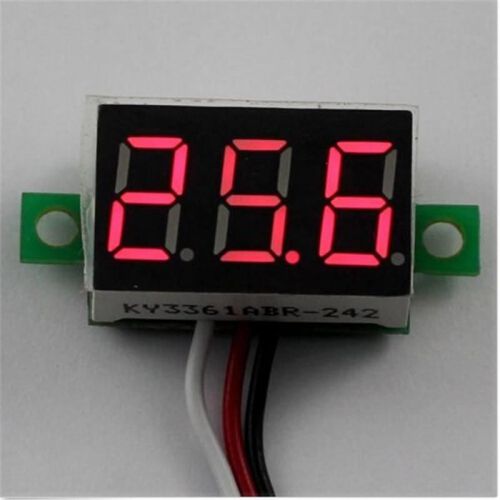 Red  DC 0.1-30V LED Panel Voltage Meter 3-Digital Display Voltmeter Motorcycle B