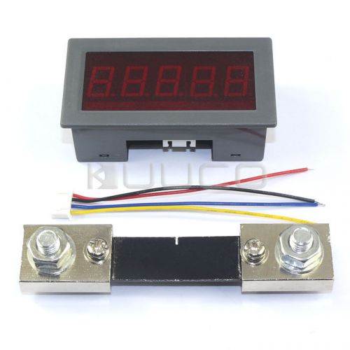 Digital amp panel meter 100a dc 5v ammeter amp gauge red led tester with shunt for sale