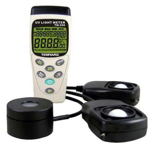 Uva &amp; solar power &amp; light lux 3in1 meter tester usb datalogger 45000 tm-208 for sale