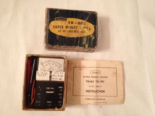 Multimeter - Calrad TK-30C Super Midget Tester - Box &amp; Instructions