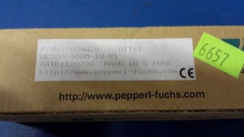 Ultrasonic Sensor Pepperl+Fuchs, Model: UC500-30GM-IU-V1 NEW