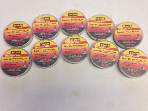 Lot of 10 3m professional grade super 33+ vinyl electrical tape 3/4 in x 66 ft for sale