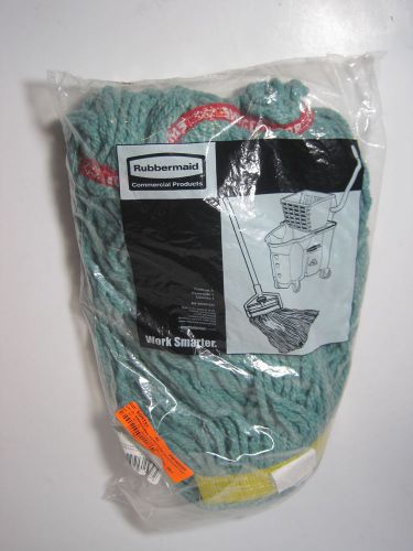 Rubbermaid Green Swinger Loop Shrinkless Wet Mop Head FGC21106GR00 NIB