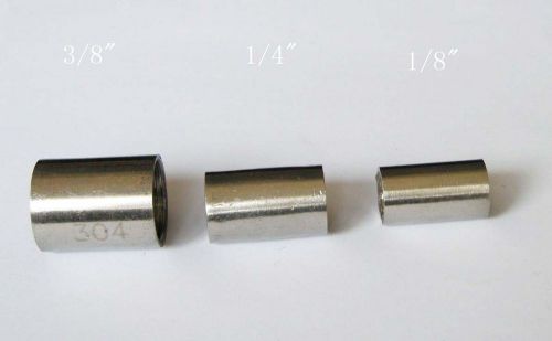 5pcs 304 Stainless Steel 3/8&#034; Full Coupling New