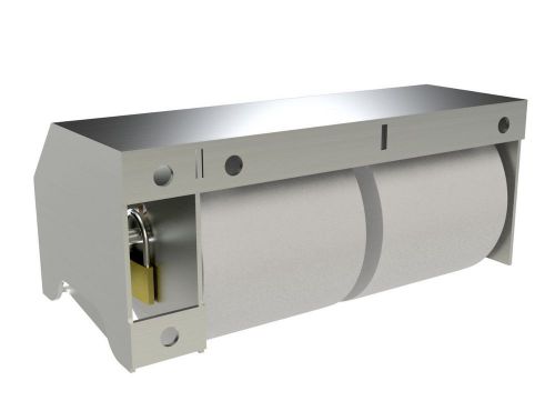 Stainless Steel Atlas American Vandal Resistant Toilet Paper Dispenser.