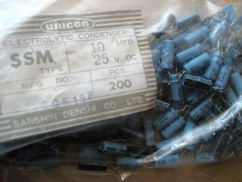 ELECTROLYTIC CAPACITOR 10 MFD. 25 VDC  ( 200 PCS )      ( 0930 )