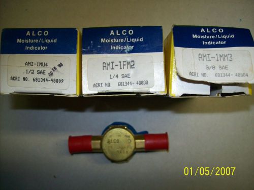 3 NEW ALCO MOISTURE LIQUID INDICATOR 3/8 SAE 1/4 SAE 1/2 SAE