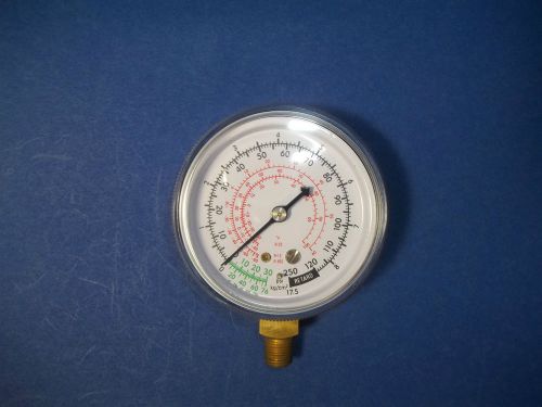 MANIFOLD LOW PRESSURE GAUGE FOR REFRIGERANT R22, R12 &amp; R502/FAHRENHEIT SCALE.