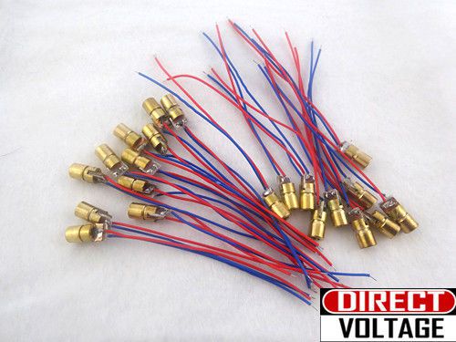 50 pcs  -   5V 650nm 6mm 5mW Mini Tube Laser Dot Diode Module Copper Head WL Red