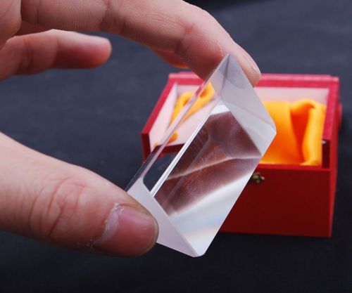 5cm Optical Glass Triple Triangular Prism Physics Teaching optics lens Quality