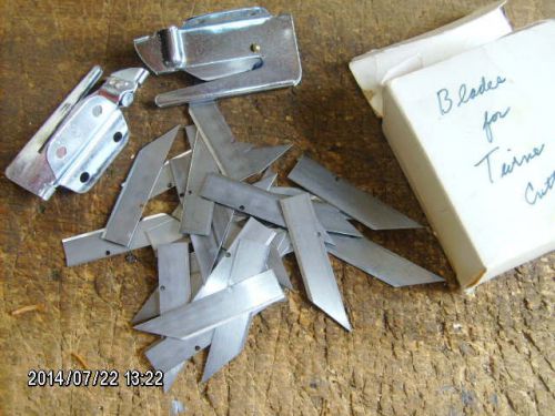 lot of knife blades &amp; blade mounts for Indutrial string tying machine -Bunn