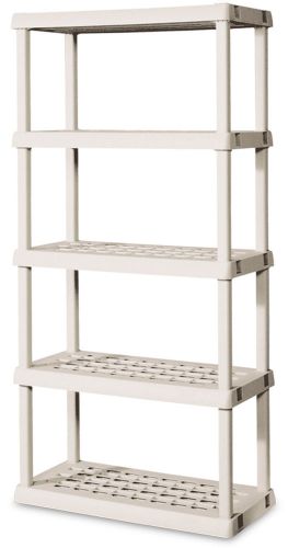 Sterilite 01558501 heavy duty 5-shelf ventilated vertical shelving storage unit for sale