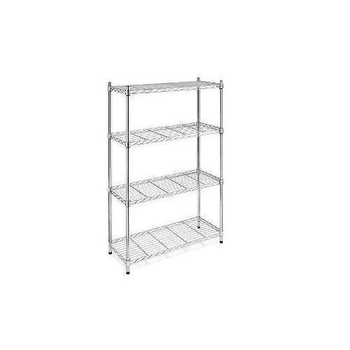 NEW 4 Tier Shelving Unit Wire 4 Shelf Unit 36 x 14 x 54 CHROME