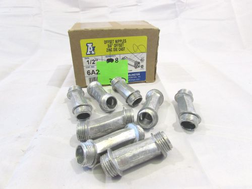 ARLINGTON 6A2 1/2&#034; OFFSET NIPPLES 3/4&#034; OFFSET ZINC DIE CAST (BOX OF 8) *NIB*