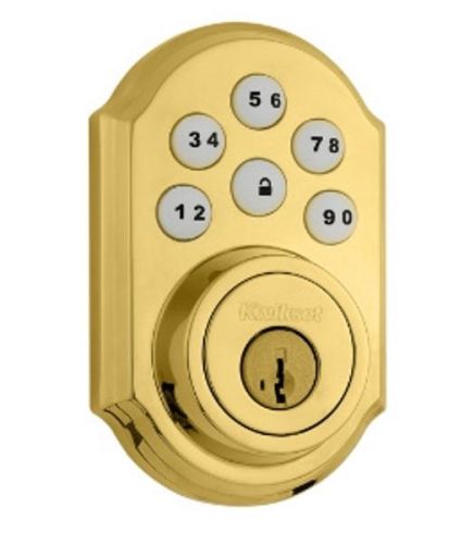 KWIKSET Z-Wave Deadbolt - Polished Brass