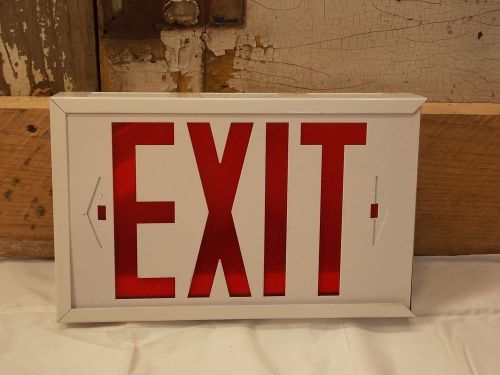 Vintage nos teledyne big beam lighted exit sign, in original box, gas station? for sale