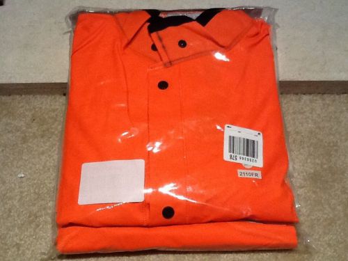 VIKING 2110FR Flame Resist Rainsuit w/Hood,Orange,2XL