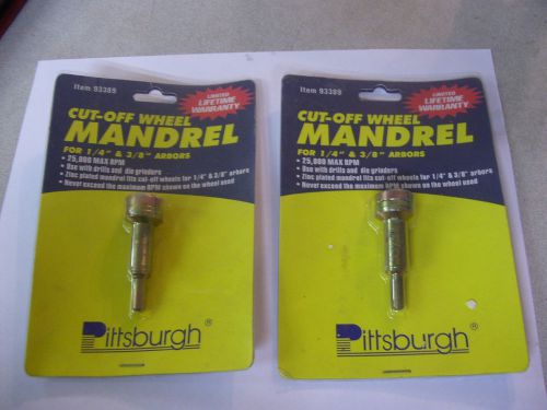 Lot of 2 Never Opened Cut-Off Wheel Mandrel for 1/4&#039;&#039; &amp; 3/8&#039;&#039; Arbors