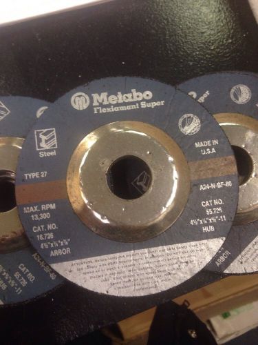 Metabo Flexiamant Super #27 4 1/2&#034;   grinding wheels  A24-n-BF-80