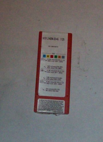 Sandvik n151.2-a094-25-4g  1125 (9 new inserts) for sale