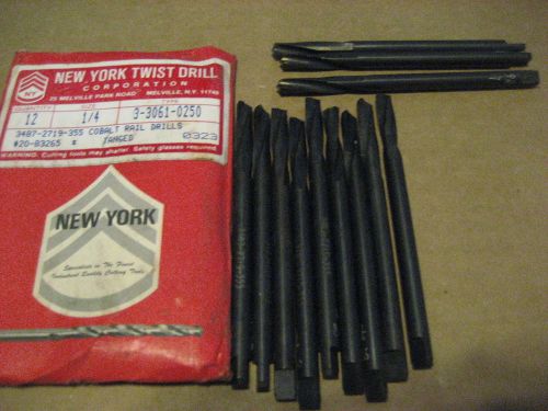 NEW YORK 1/4 COBALT RAIL DRILLS 72PCS (D2172-72)