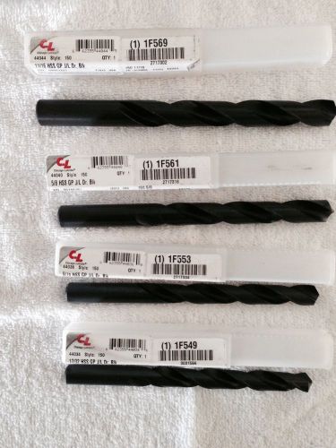 Jobber drill bits - chicago latrobe- high speed steel - set of 4 for sale