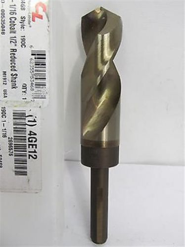 Chicago-Latrobe, 53468, Style 190C, 1 1/16&#034;, Cobalt, Reduced Shank Drill Bit