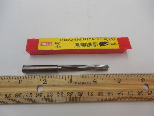 Dormer R583 Carbide CDX-AL Drill 1/4&#034; France Din 6537L