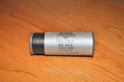 Nos weldon 82 degree countersink cs 16-1 1/2&#034; screw .500 pilot dia. 1/2&#034; shaft for sale