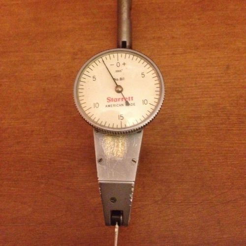 Starrett 811 Dial test indicator, 0.0005 with attachments  swivel head