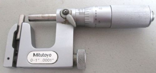 GREAT MITUTOYO NO. 117-107 MULTI-ANVIL MICROMETER 0-1&#034; .0001&#034; - NO RESERVE