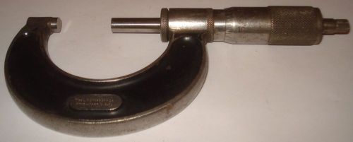 VINTAGE STARRETT NO. 239L-2 HEAVY DUTY MICROMETER 1-2 IN LOCK NUT .001 GRADS