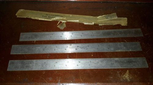 3 Starrett 12&#034; shrink rules, no. 370, 375 and 389