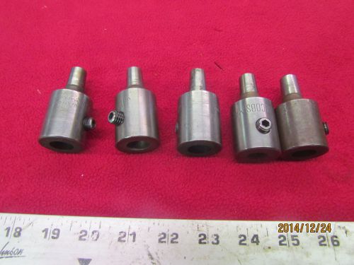 (5) motor shaft adaptors 5/8&#034; str. shank to 2 jacobs taper   b-0293-2 for sale