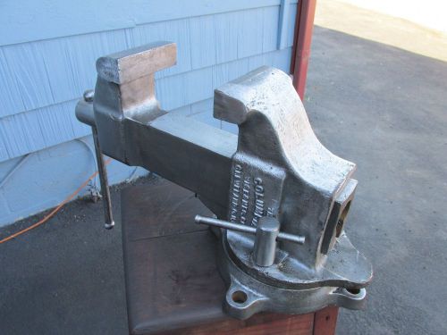 VINTAGE COLUMBIAN MACHINIST VISE W/ 360° SWIVEL BASE NO.  604, 4&#034; JAWS