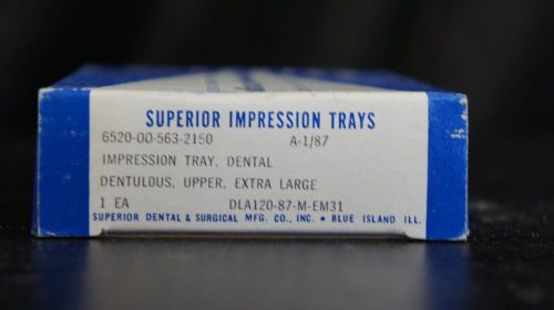 Superior Upper Extra Large Impression Tray Dental Dentulous