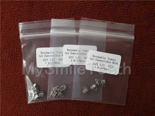 20 x DENTAL CONVERTIBLE BONDABLE Roth 022 1st Molar BUCCAL TUBES 4 Pcs/Kit