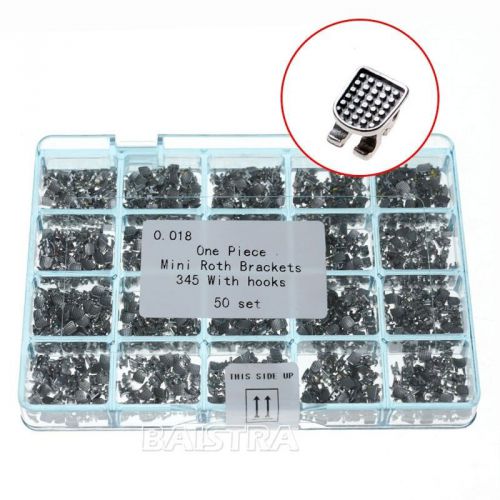 Dental orthodontic metal brackets braces roth.018 mini 345 hooks for sale