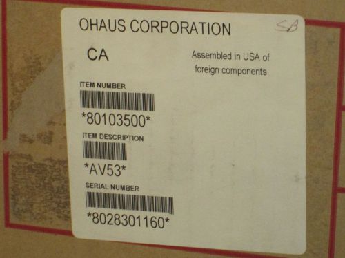 Ohaus AV53 milligram scale