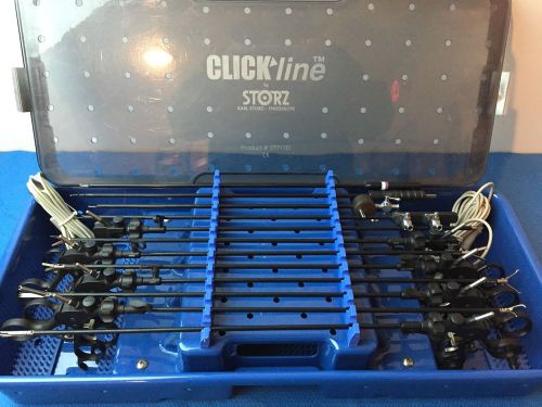 14-piece set storz clickline® rotating laparoscopic instruments electrosurgical for sale