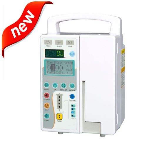 HD LCD Display Medical IV Fluid Infusion Pump Equipment Audible Visual Alarm CE