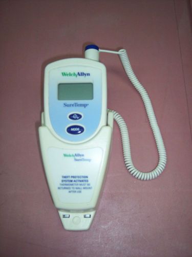 Welch allyn 678 sure temp thermometer with oral probe and wall mount for sale