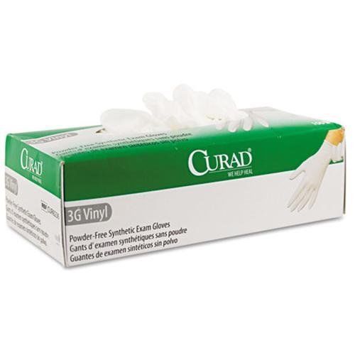 Curad Powder-free Latex-free 3g Vinyl Exam Gloves - Medium Size - (cur8235)