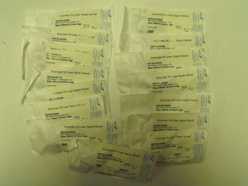 ENDOSCOPY LOT OF 15 PROXIMATE TX LINEAR STAPLER RELOADS NO XR30B 30MM STERILE