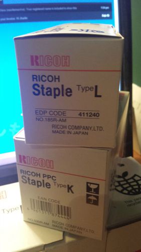 **Lot of 3 OEM Ricoh Type H, K, &amp; L Staple Cartridge 410508/410801/411240
