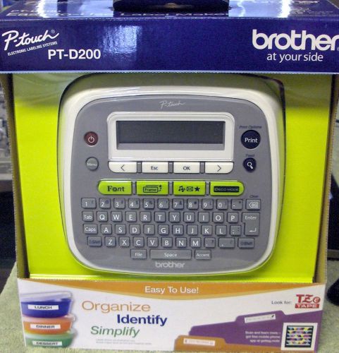 NIB Brother PT-D200 P-touch Label Maker &amp; Extra Tape Cartridge TZe-231 Bundle