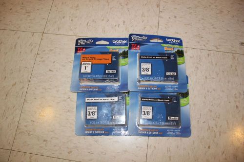 4-pack genuine brother p touch labels tze-b51 tze-221 tze-325 for sale